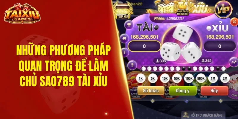 Những phương pháp quan trọng để làm chủ Sao789 tài xỉu